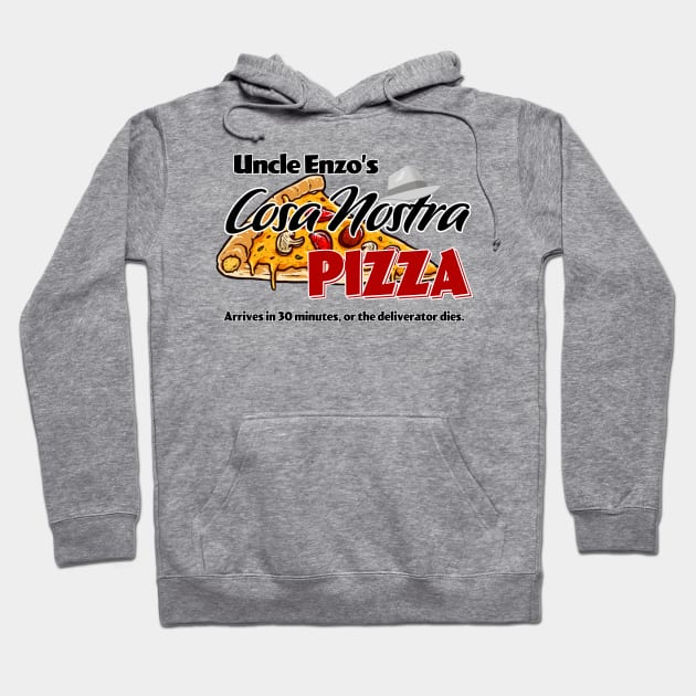 Uncle Enzo's Cosa Nostra Pizza - Snow Crash Hoodie by TerraShirts